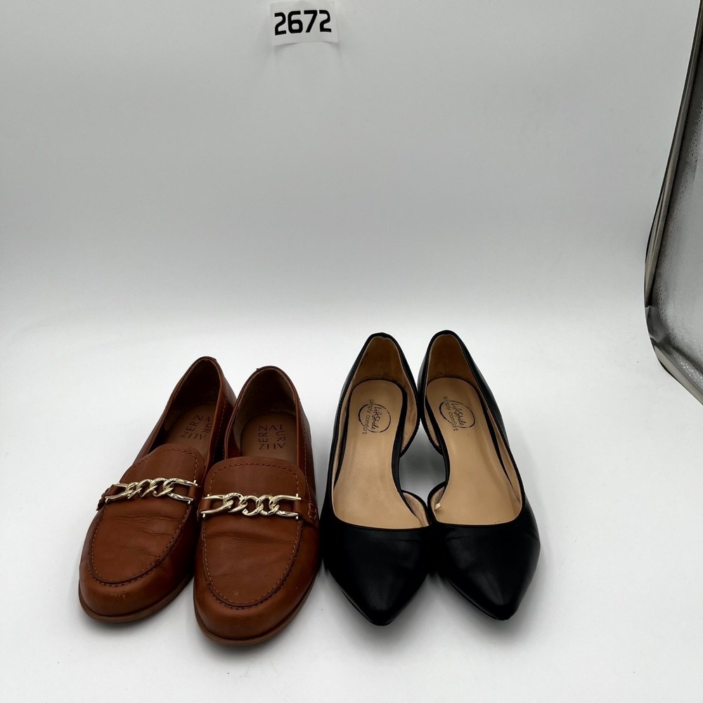 Lot Of 2 Naturalizer / LifeStride Simply Comfort Women's 7.5 Shoes‎ Brown Black